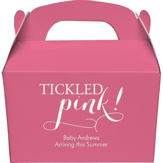 Tickled Pink Gable Favor Boxes